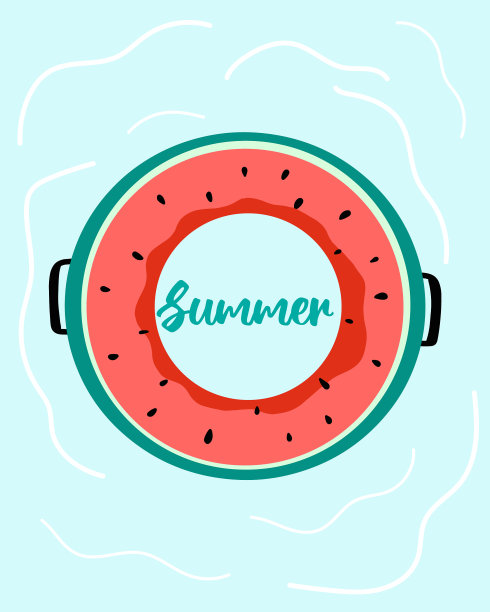 夏天卡片与粉彩圈图片下载