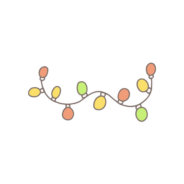 庆祝节日或圣诞节的彩灯图片下载