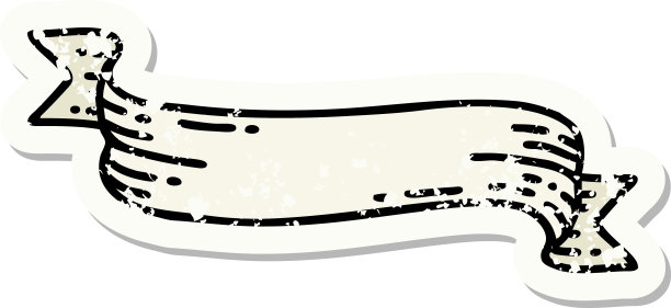 传统的横幅贴纸纹身图片下载