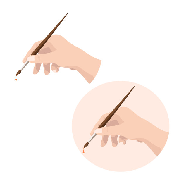 手臂与画笔图片下载