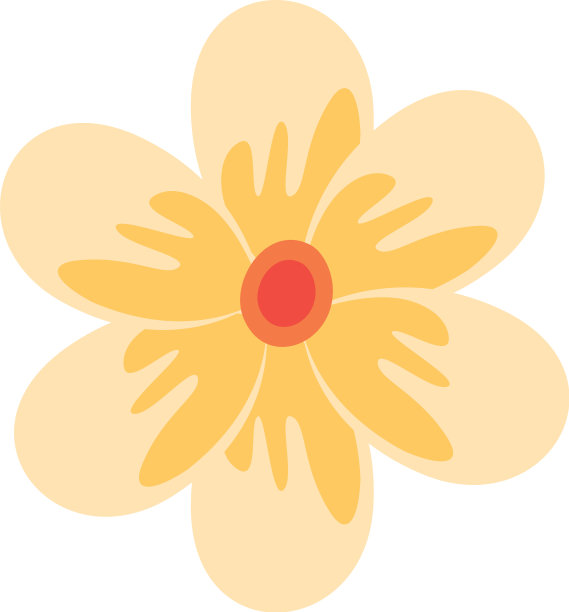 平的黄色的花图片下载