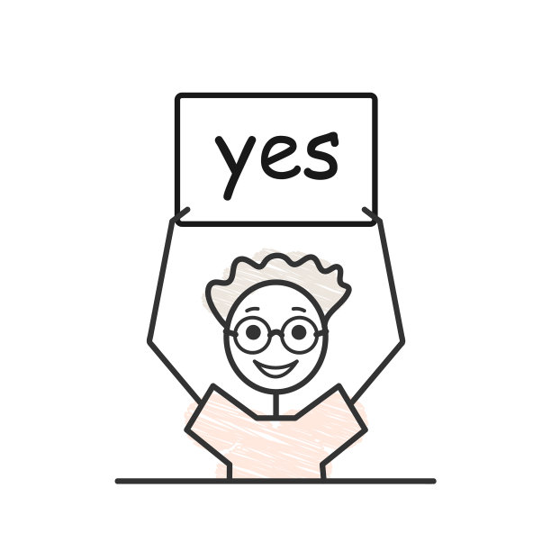 是的，白旗乐观积极的回答图片下载