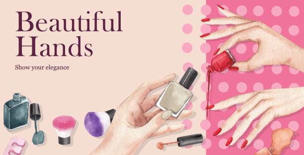 广告牌模板与美甲沙龙图片下载