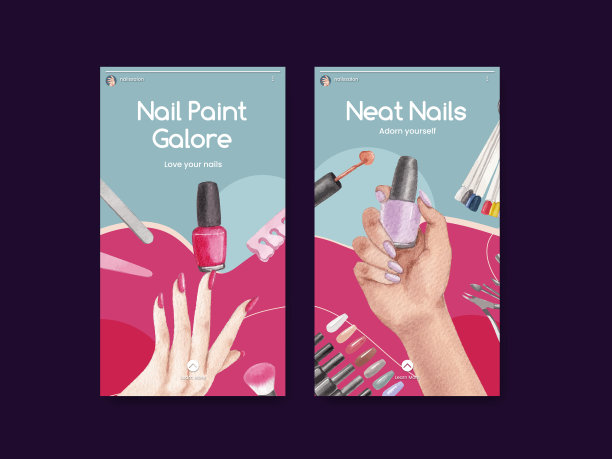 Instagram模板与美甲沙龙图片下载