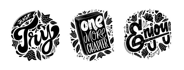 可爱的动机手绘涂鸦字母明信片。刻字艺术，t恤设计。图片下载