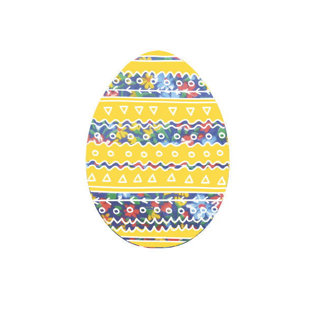 装饰性的复活节彩蛋形象的鸡蛋与花卉图片下载