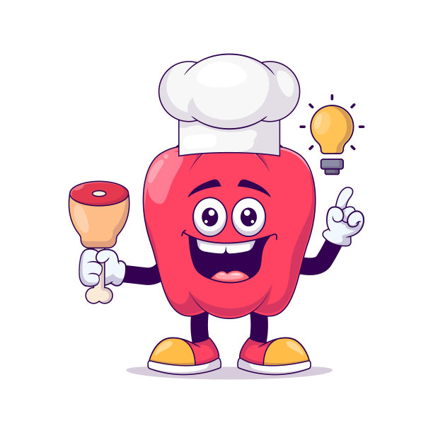 屠夫红灯笼椒卡通吉祥物人物图片下载