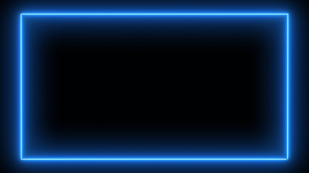 霓虹灯效果矩形框架背景图片下载