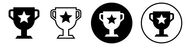 带有明星冠军和奖项的奖杯图片下载