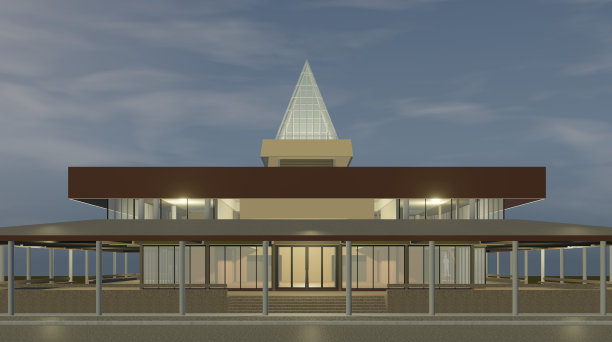 建筑项目的3D插图图片下载