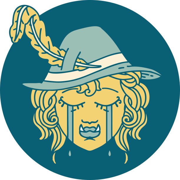 哭泣兽人巴德字符插图图片下载