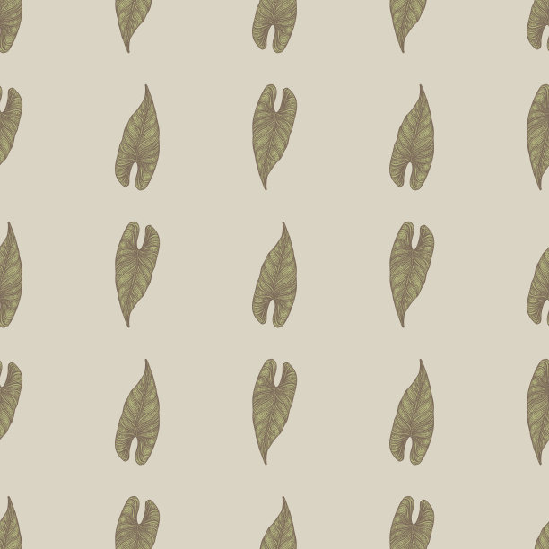 雕刻天南星天南星叶无缝图案佳酿图片下载