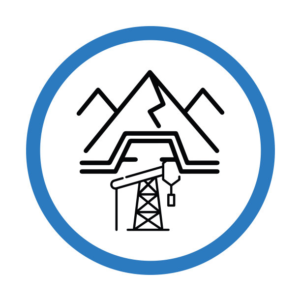 矿山山或铁路轨道图标图片下载