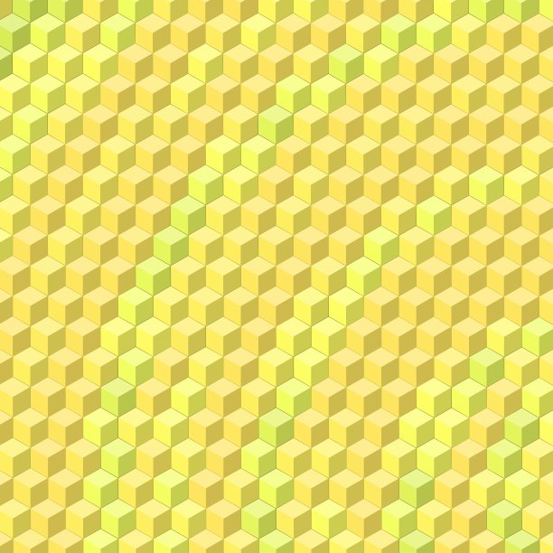 彩色等距三维立方体的插图与抽象的多色图案背景墙纸图片下载