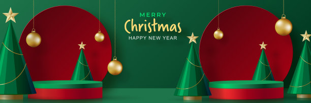 3d平台圆形舞台风格，祝圣诞快乐，新年快乐图片下载