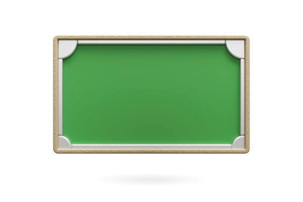 白色背景上的绿色黑板。招牌用银色金属框模板。对象为返校、教育和科学设计。3 d渲染。图片下载