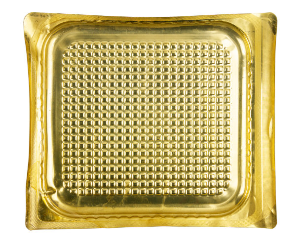 金色塑料一次性食物托盘图片下载