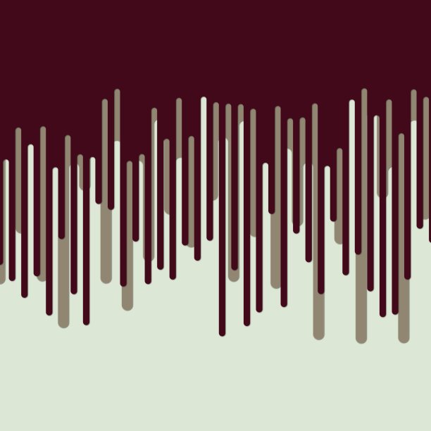 抽象圆形油漆熔化颜色线和下降滴油漆在直垂直宽度条纹半色调装饰插图背景图片下载