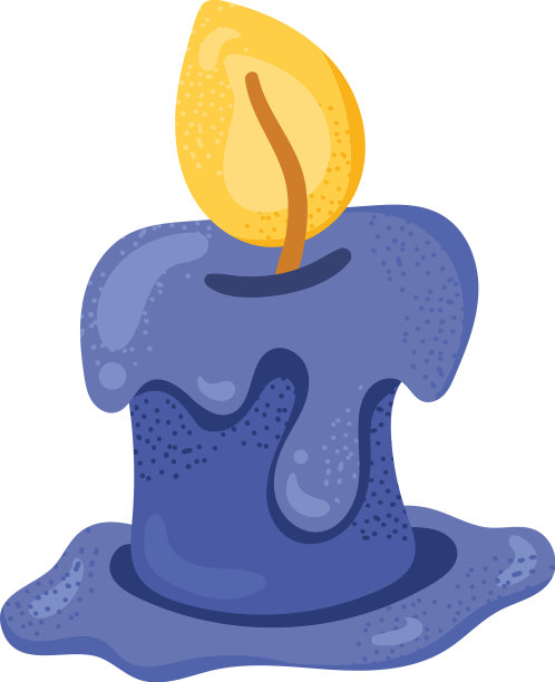 蓝色的蜡烛图片下载