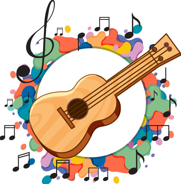 白底吉他图片下载