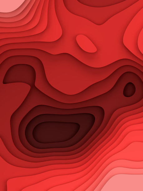 抽象的红色背景与剪纸形状图片下载