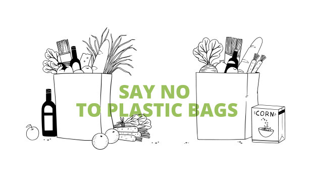 线性向量健康食品，蔬菜，水果购物袋。没有塑料袋。超市。关于食物的励志名言。生态、有机农场。支持当地商店图片下载