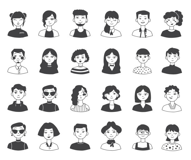 收集十二个人不同的头像图片下载