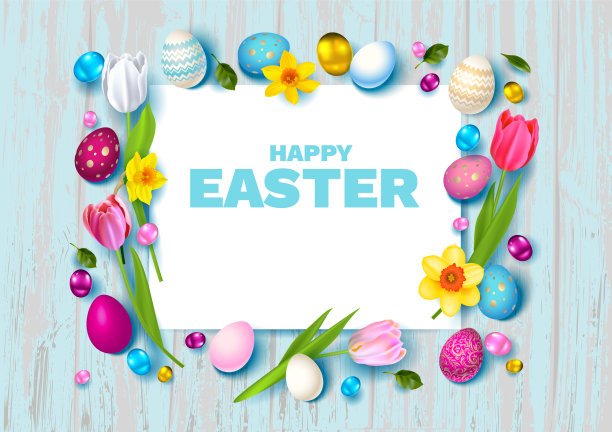 春季复活节假期卡图片下载