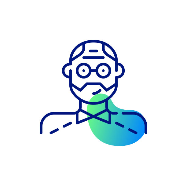 中年男子戴的眼镜像素完美图片下载