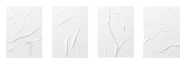 湿纸集皱巴巴的包装三维图片下载