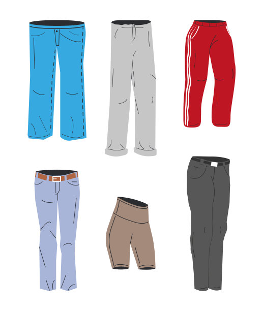 一套女人长裤长裤慢跑和短裤图片下载