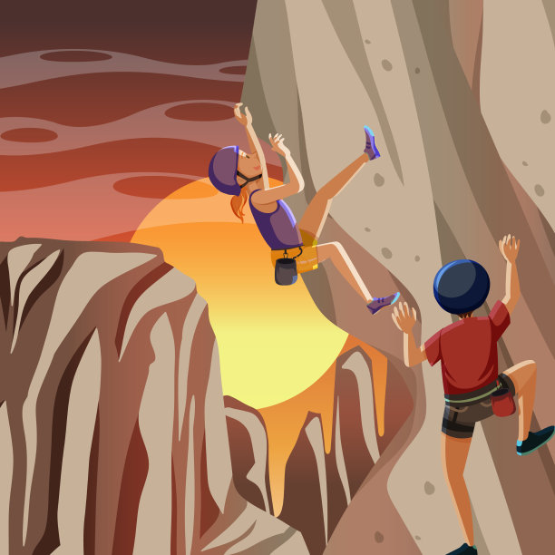 人们攀登落基山的场景图片下载