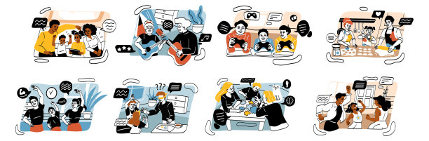 一套家庭活动图片下载