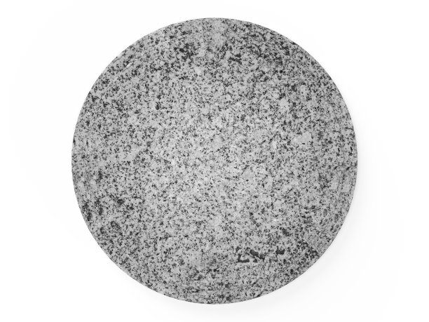 放披萨的石头盘子。3D渲染圆形大理石托盘。图片下载