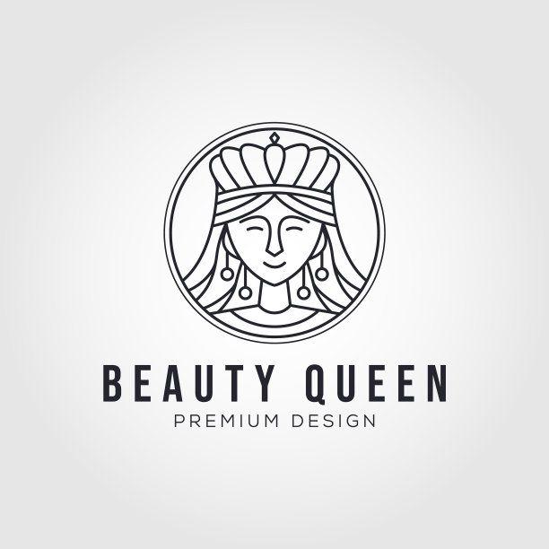 选美皇后用冠线艺术标志符号图片下载
