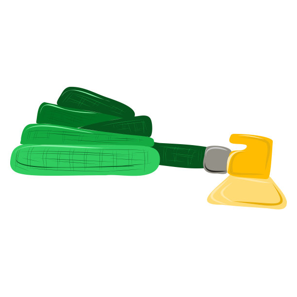 带喷壶的大型绿色花园软管图片下载