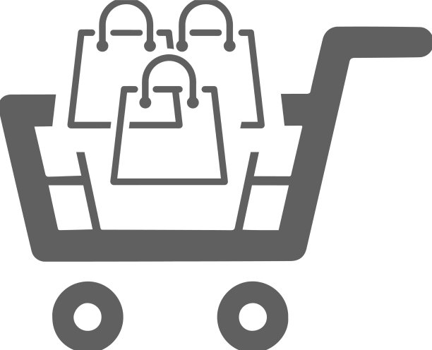购物车物品图标灰色图形图片下载