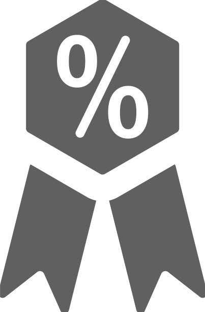灰色图形的折扣百分比标签图标图片下载