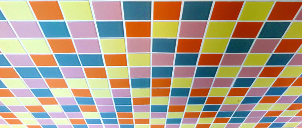 彩色瓷砖与正方形的无缝模式与高光和阴影图片下载