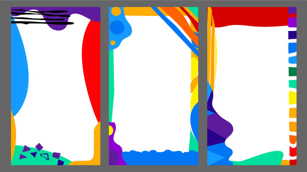 抽象明亮的16x9框架彩虹色图片下载