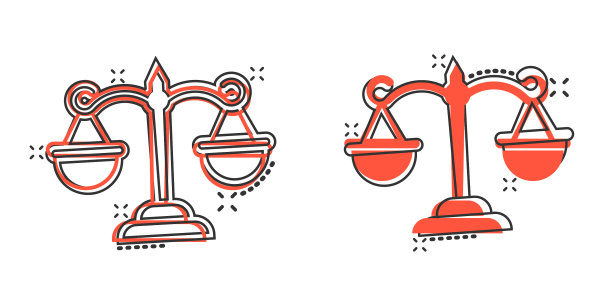 天秤图标在漫画风格天秤座卡通上图片下载