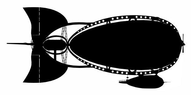 幻影飞艇的剪影图片下载