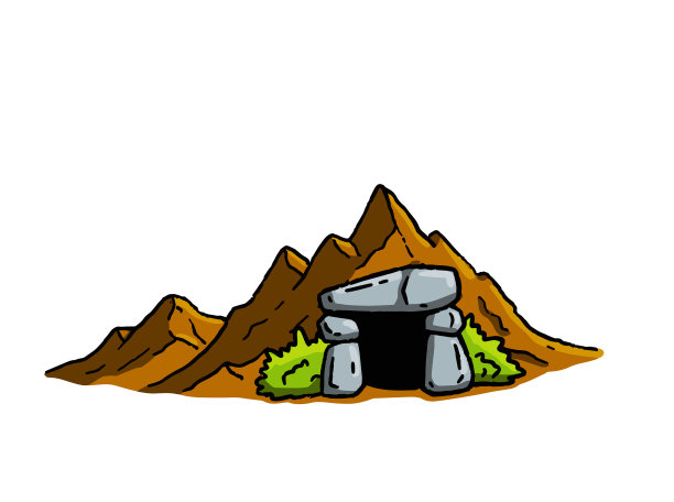 山洞在山里通往地牢的入口图片下载