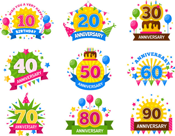 周年纪念数字庆祝派对年图片下载