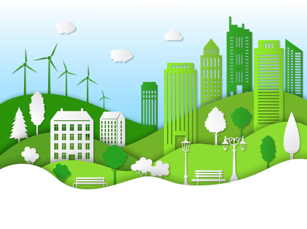 纸建筑用白色的阴影折纸房子图片下载