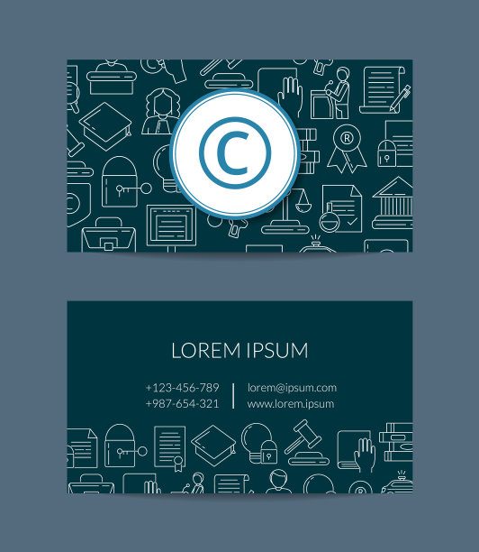 线性风格版权名片图片下载