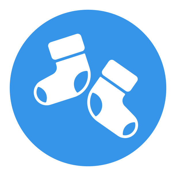 婴儿袜子靴子字形图标图片下载