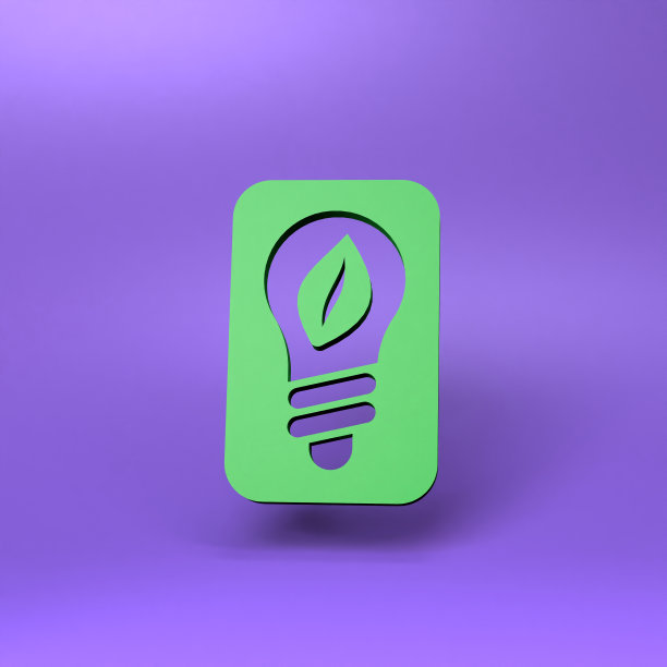 生态能源图标。生态学的概念。3 d渲染插图。图片下载