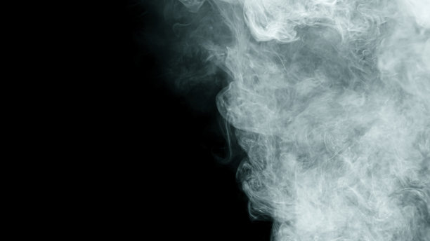 摘要白色烟雾黑色背景为您的标志墙纸或网页banne图片下载