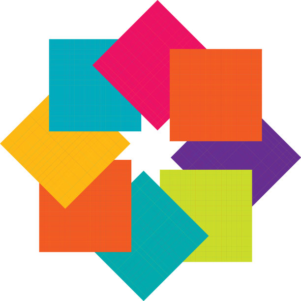 抽象多彩的生动活泼的棱角几何图片下载